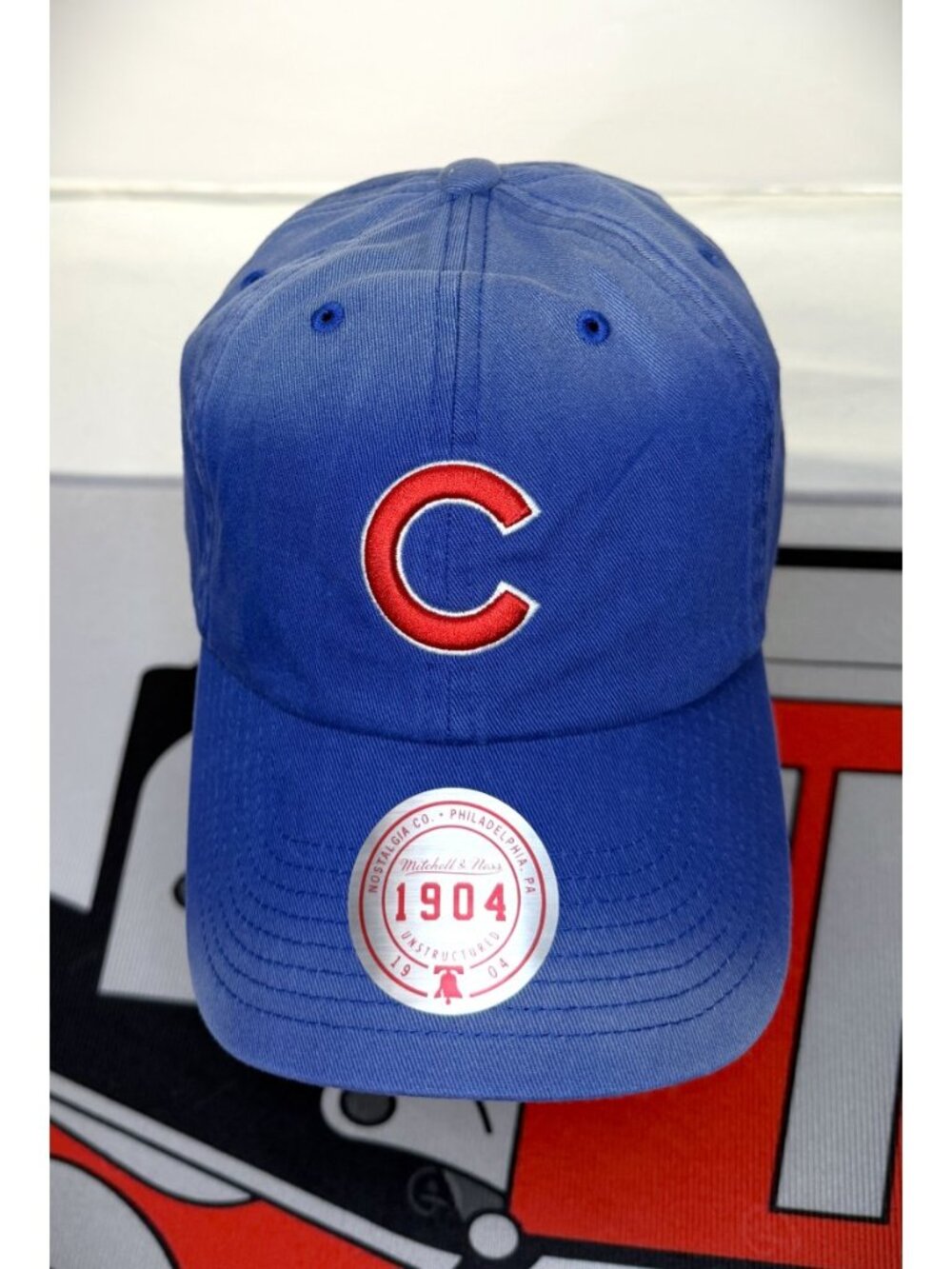 Mitchell & Ness 1904 Blue/Red Chicago Cubs Soft Wash Snapback Hat/Cap OSFM NWT